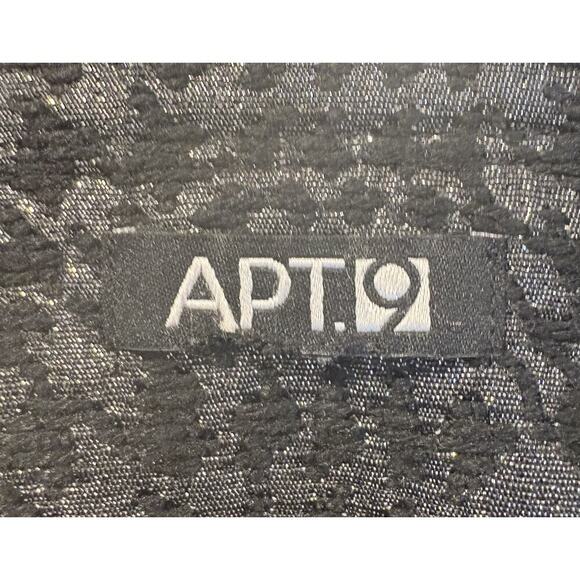 APT 9 Black Silver Metallic Thread Fringed Zip Front Blazer Jacket Womens XL (K) - Picture 3 of 5